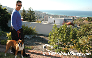 scott johnston and kima checking out the surf from the Thornton's house